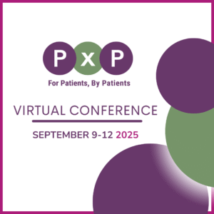 PXP logo. For Patients, By Patients. Virtual conference. September 9th to September 12th 2025.