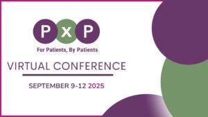 PXP logo. For Patients, By Patients. Virtual conference. September 9th to September 12th 2025.
